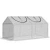 Drivhus^Foliedrivhus 120x60x60 cm med vindue, PE – tomathus/drivbænk, hvid