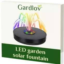 Online Fontæne med LED - Solcellefontæne / Vandfontæne – Solcelle Springvand & Damme