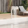 Discount Fontæne til svømmebassin i rustfrit stål - Dekorativ vandfontæne | Størrelse: 50x30x90 cm | Farve: Sølv Springvand & Damme