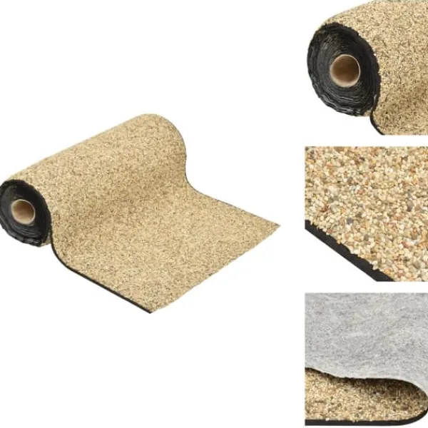 Springvand & Damme^Fontæner & havedamme – tilbehør - Living stenfolie 150x40 cm naturligt sand