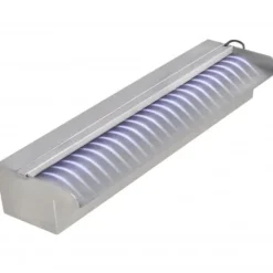 Sale Fontæner - Rektangulær vandfaldsfontæne med LED-lys rustfrit stål 45 cm Springvand & Damme