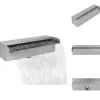 Discount Fontæner - Rektangulær vandfaldsfontæne til pool rustfrit stål 30 cm Springvand & Damme