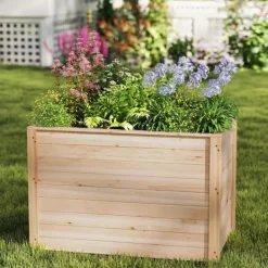 Best Forhøjet højbed, 102×64×66 cm, Naturlig Plantningsbænke