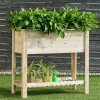 Online Forhøjet køkkenhavebed, 91×41×81 cm, Naturlig Plantningsbænke