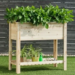 Online Forhøjet køkkenhavebed, 91×41×81 cm, Naturlig Plantningsbænke