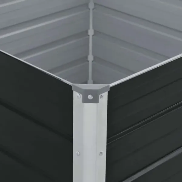 Krukker & Plantebeholdere^Forhøjet plantekasse 100 x 100 x 45 cm galvaniseret stål brun - Hævet Havekasse - Hævet Havekasser - Home & Living