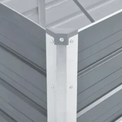 Plantningsbænke^Forhøjet plantekasse i galvaniseret stål - Haveplantekasse | Størrelse: 400x80x45 cm | Farve: Grå