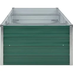 Plantningsbænke^Forhøjet plantekasse i galvaniseret stål - Størrelse: 240x80x45 cm | Farve: Grøn