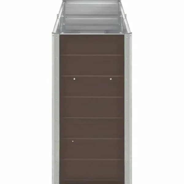 Plantningsbænke^Forhøjet plantekasse i galvaniseret stål - Dybde 240x40x77 cm | Farve: Brun