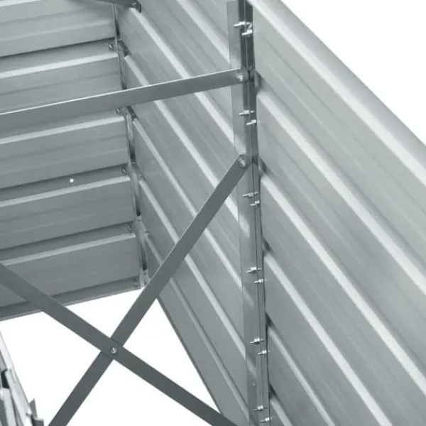 Plantningsbænke^Forhøjet plantekasse i galvaniseret stål - Dybde 240x40x77 cm | Farve: Brun