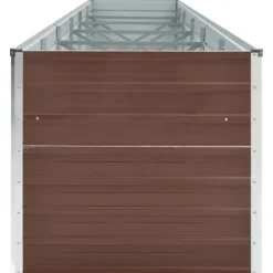 Best Forhøjet plantekasse i galvaniseret stål - Havemøbel | Størrelse: 480x80x77 cm | Farve: Brun Plantningsbænke