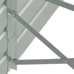 Plantningsbænke^Forhøjet plantekasse i galvaniseret stål - Ideel til haven | Størrelse: 480x80x77 cm | Farve: Grå
