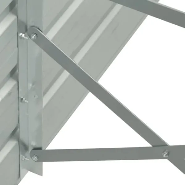 Plantningsbænke^Forhøjet plantekasse i galvaniseret stål - Ideel til haven | Størrelse: 480x80x77 cm | Farve: Grå