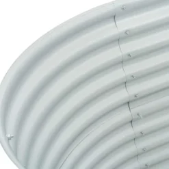New Forhøjet plantekasse i galvaniseret stål - Dybde 160x80x81 cm | Farve: Sølv Plantningsbænke