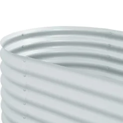 New Forhøjet plantekasse i galvaniseret stål - Dybde 160x80x81 cm | Farve: Sølv Plantningsbænke