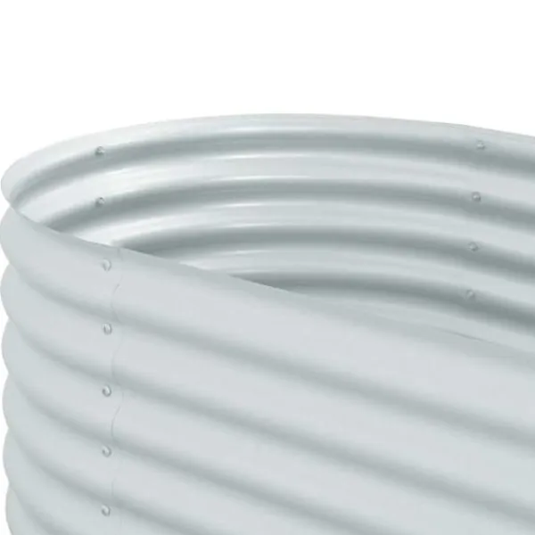 New Forhøjet plantekasse i galvaniseret stål - Dybde 160x80x81 cm | Farve: Sølv Plantningsbænke