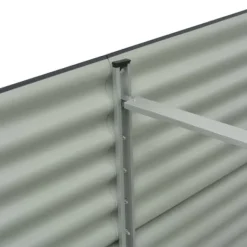 Plantningsbænke^Forhøjet plantekasse 400x80x81 cm galvaniseret stål grå - Plantekasse - Plantekasser - Home & Living