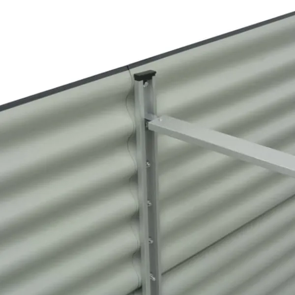 Plantningsbænke^Forhøjet plantekasse 400x80x81 cm galvaniseret stål grå - Plantekasse - Plantekasser - Home & Living