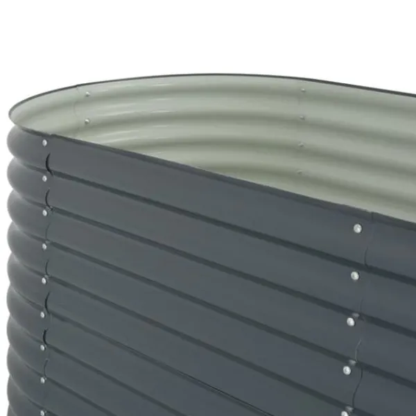 Plantningsbænke^Forhøjet plantekasse 400x80x81 cm galvaniseret stål grå - Plantekasse - Plantekasser - Home & Living