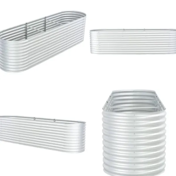 Best Forhøjet plantekasse 320x80x81 cm galvaniseret stål sølvfarvet - Plantekasse - Plantekasser - Home & Living Plantningsbænke