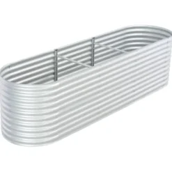 Best Forhøjet plantekasse 320x80x81 cm galvaniseret stål sølvfarvet - Plantekasse - Plantekasser - Home & Living Plantningsbænke