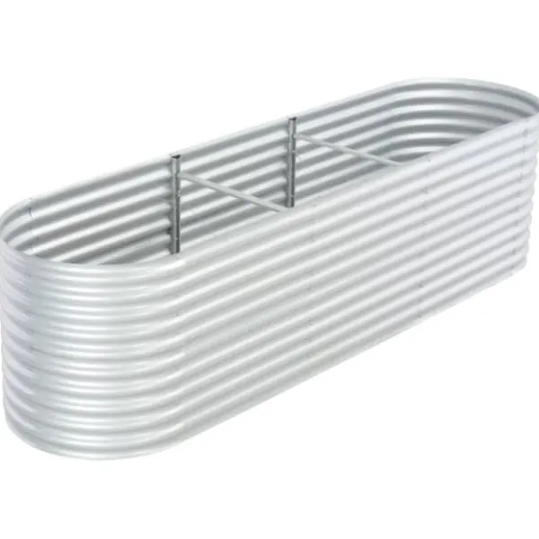 Best Forhøjet plantekasse 320x80x81 cm galvaniseret stål sølvfarvet - Plantekasse - Plantekasser - Home & Living Plantningsbænke