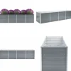 Forhøjet plantekasse 320x80x77 cm galvaniseret stål grå - Plantekasse - Plantekasser - Home & Living Krukker & Plantebeholdere