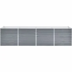 Forhøjet plantekasse 320x80x77 cm galvaniseret stål grå - Plantekasse - Plantekasser - Home & Living Krukker & Plantebeholdere
