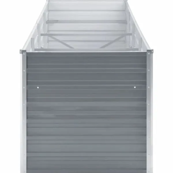 Forhøjet plantekasse 320x80x77 cm galvaniseret stål grå - Plantekasse - Plantekasser - Home & Living Krukker & Plantebeholdere