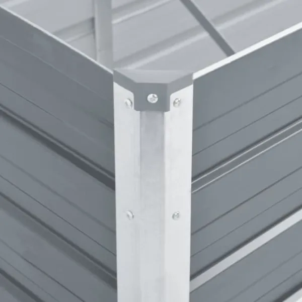 Forhøjet plantekasse 320x80x77 cm galvaniseret stål grå - Plantekasse - Plantekasser - Home & Living Krukker & Plantebeholdere
