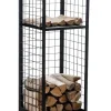 Tilbehør Til Brændeovne & Pejse^Forrest Firewood Rack - Black Metal, 40x40x120 cm