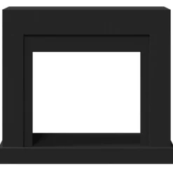 Pejse^Forsats til pejs i konstrueret træ - Sikkerhedsbarriere | Farve: Sort | Størrelse: 100x30x87,5 cm