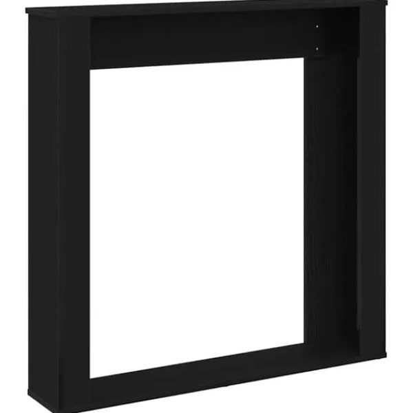 Pejse^Fortsat til pejs - Slidstærk hylde til LED-flamme | Farve: Sort | Størrelse: 100x20x100 cm