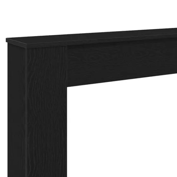 Pejse^Fortsat til pejs - Slidstærk hylde til LED-flamme | Farve: Sort | Størrelse: 100x20x100 cm