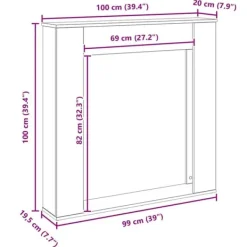 Pejse^Fortsat til pejs - Slidstærk hylde til LED-flamme | Farve: Sort | Størrelse: 100x20x100 cm