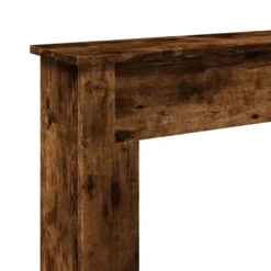 Fortsats til pejs - Dekorativ hylde i konstrueret træ | Størrelse: 75x20x87,5 cm | Farve: Røget eg Pejse