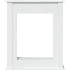 Sale Fortsats til pejs - Dekorativ hylde til LED-flamme | Mål: 75x20x87,5 cm | Farve: Hvid Pejse