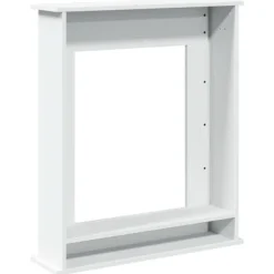 Sale Fortsats til pejs - Dekorativ hylde til LED-flamme | Mål: 75x20x87,5 cm | Farve: Hvid Pejse
