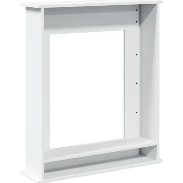 Sale Fortsats til pejs - Dekorativ hylde til LED-flamme | Mål: 75x20x87,5 cm | Farve: Hvid Pejse