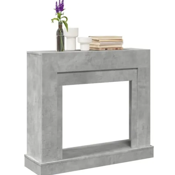 Pejse^Fortsats til pejs i konstrueret træ - Sikkerhed og stil | Størrelse: 100x30x87,5 cm | Farve: Betongrå