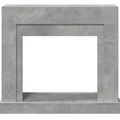Pejse^Fortsats til pejs i konstrueret træ - Sikkerhed og stil | Størrelse: 100x30x87,5 cm | Farve: Betongrå