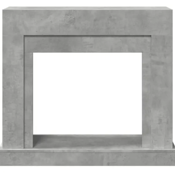 Pejse^Fortsats til pejs i konstrueret træ - Sikkerhed og stil | Størrelse: 100x30x87,5 cm | Farve: Betongrå