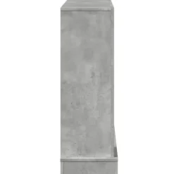 Pejse^Fortsats til pejs i konstrueret træ - Sikkerhed og stil | Størrelse: 100x30x87,5 cm | Farve: Betongrå