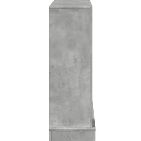 Pejse^Fortsats til pejs i konstrueret træ - Sikkerhed og stil | Størrelse: 100x30x87,5 cm | Farve: Betongrå