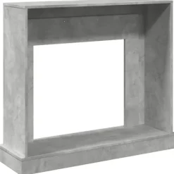 Pejse^Fortsats til pejs i konstrueret træ - Sikkerhed og stil | Størrelse: 100x30x87,5 cm | Farve: Betongrå