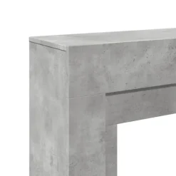Pejse^Fortsats til pejs i konstrueret træ - Sikkerhed og stil | Størrelse: 100x30x87,5 cm | Farve: Betongrå