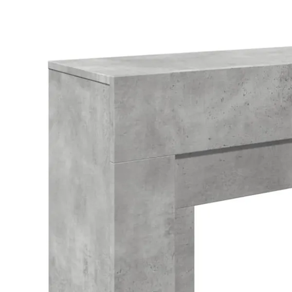 Pejse^Fortsats til pejs i konstrueret træ - Sikkerhed og stil | Størrelse: 100x30x87,5 cm | Farve: Betongrå