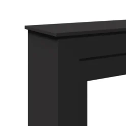 Sale Fortsats til pejs i konstrueret træ - Sikkerhedsbarriere | Farve: Sort | Størrelse: 90x30x90 cm Pejse