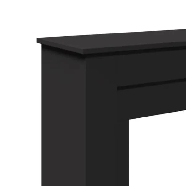 Sale Fortsats til pejs i konstrueret træ - Sikkerhedsbarriere | Farve: Sort | Størrelse: 90x30x90 cm Pejse