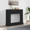 Best Fortsats til pejs i konstrueret træ - Sikkerhedsbarriere | Farve: Sort-eg | Størrelse: 100x30x87,5 cm Pejse